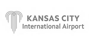 Logo - Kansas City International Airport, grayscale 50%